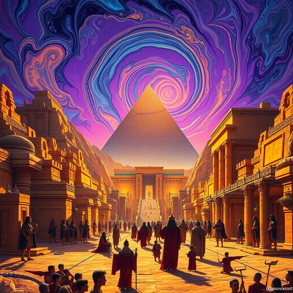 Valley of the Kings Restored with Psychedelic Sky