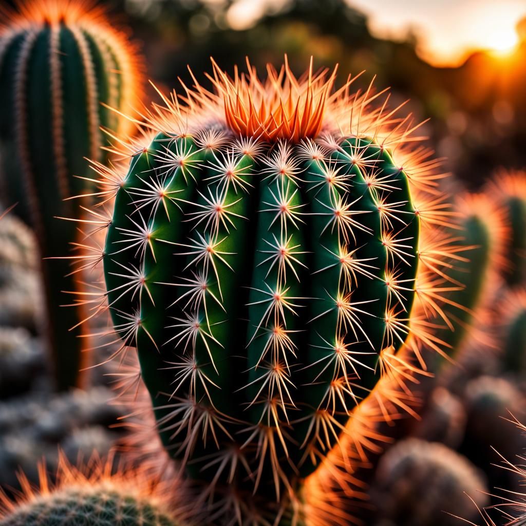 Surreal Desert Scene at Golden Hour