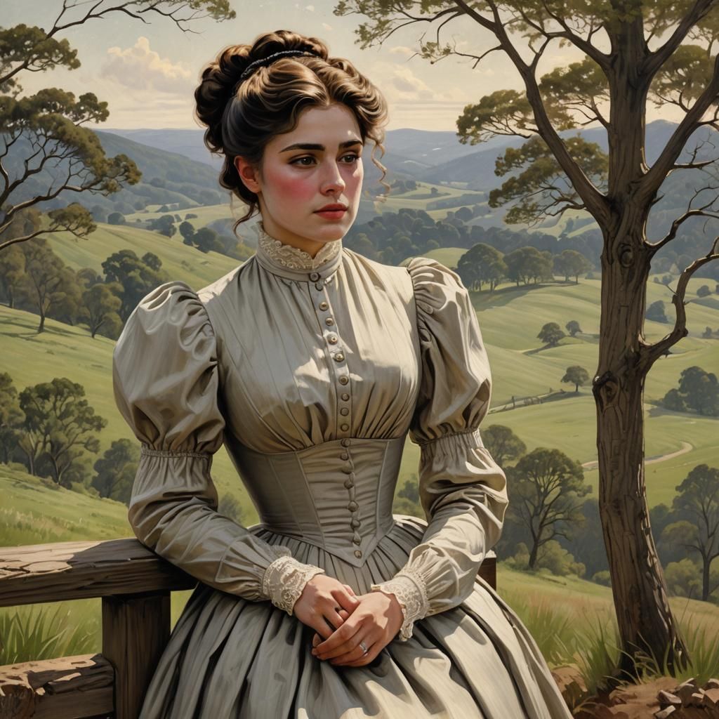 Victorian Era Portrait of Young American Woman