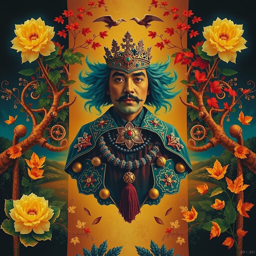 Mystical Foggy Forest with Diverse Characters and Vivid Colo...