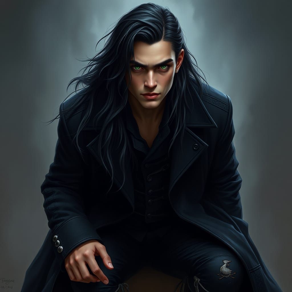 Mysterious Man in Fantasy Matte Painting