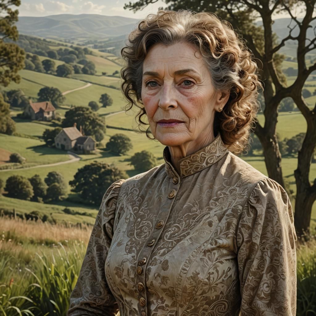 1907 Portrait of Lucy Adams in Realistic Style