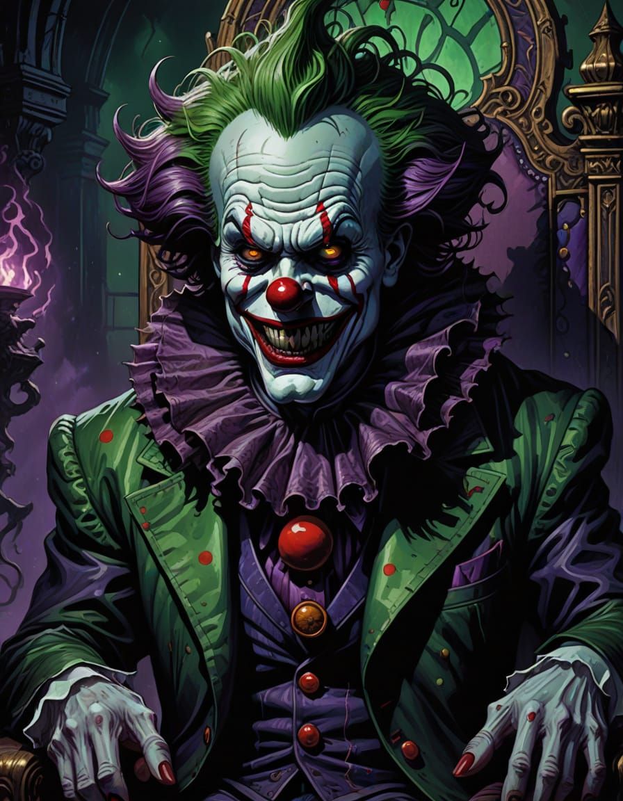 High Gothic Eldritch Horror Clown Portrait
