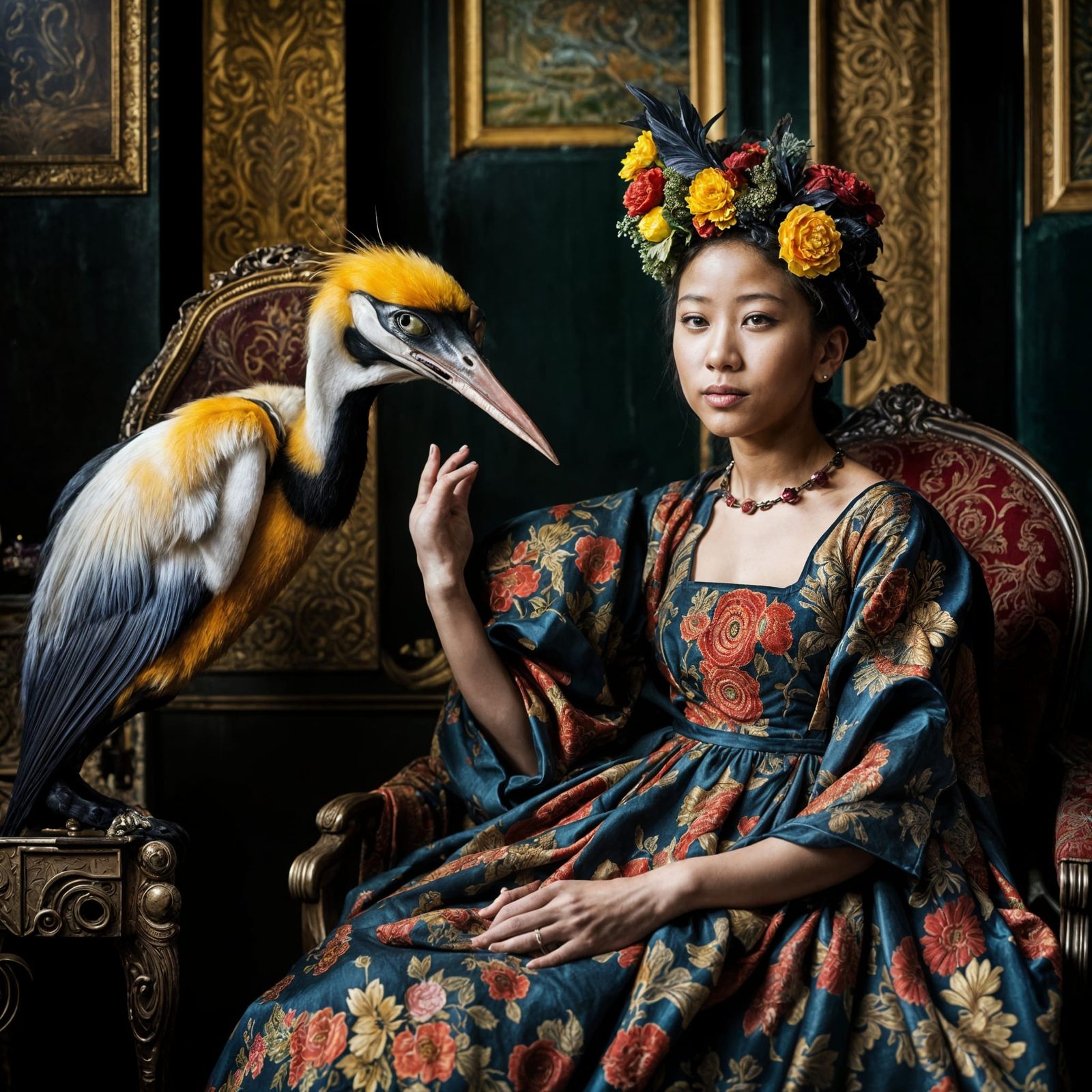 Surreal Restaurant Scene with Exotic Aliens, Photography