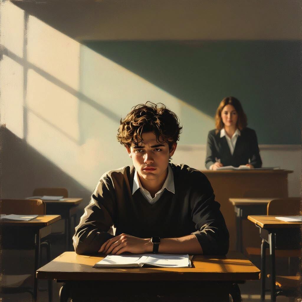 Student's Hopeful Shift in Dramatic Oil Painting Style