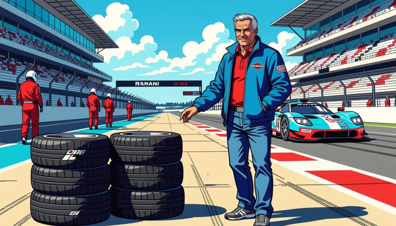 Martini Racing Pit Road Scene with Porsche 911 GT3 RSR