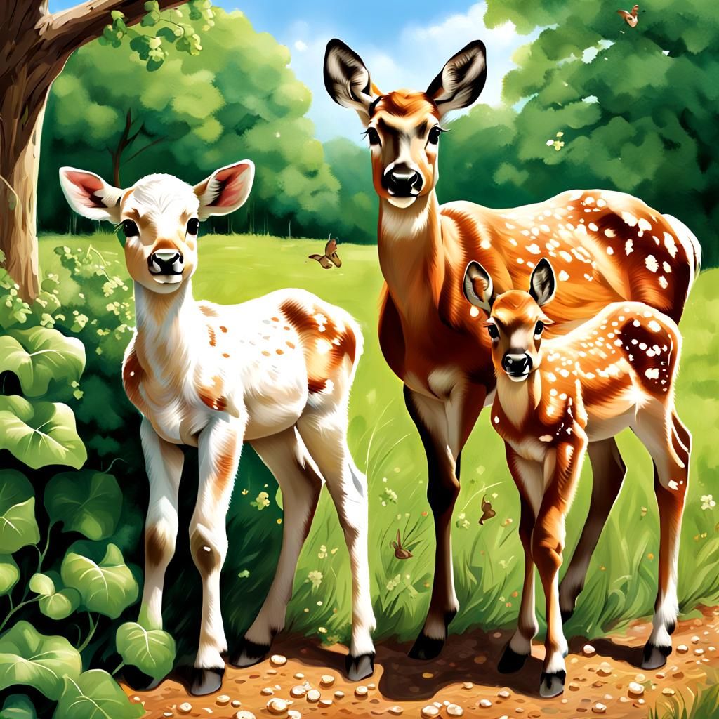 Mares, Deer, Lambs and Ivy: An AI Interpretation