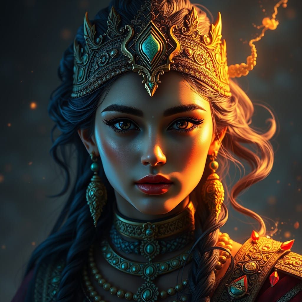 Regal Concept Art Portrait of Anukriti in Ethereal Hues