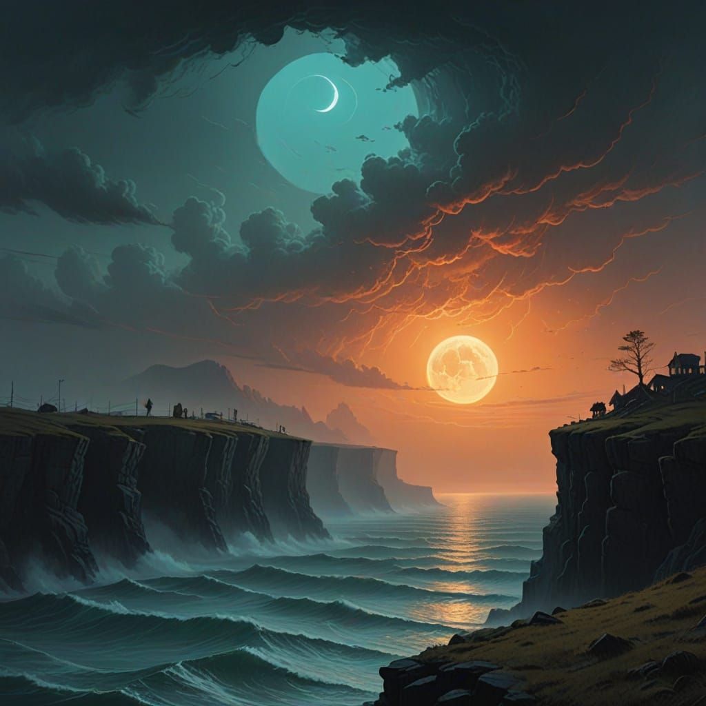 a  opening in the edge of the world