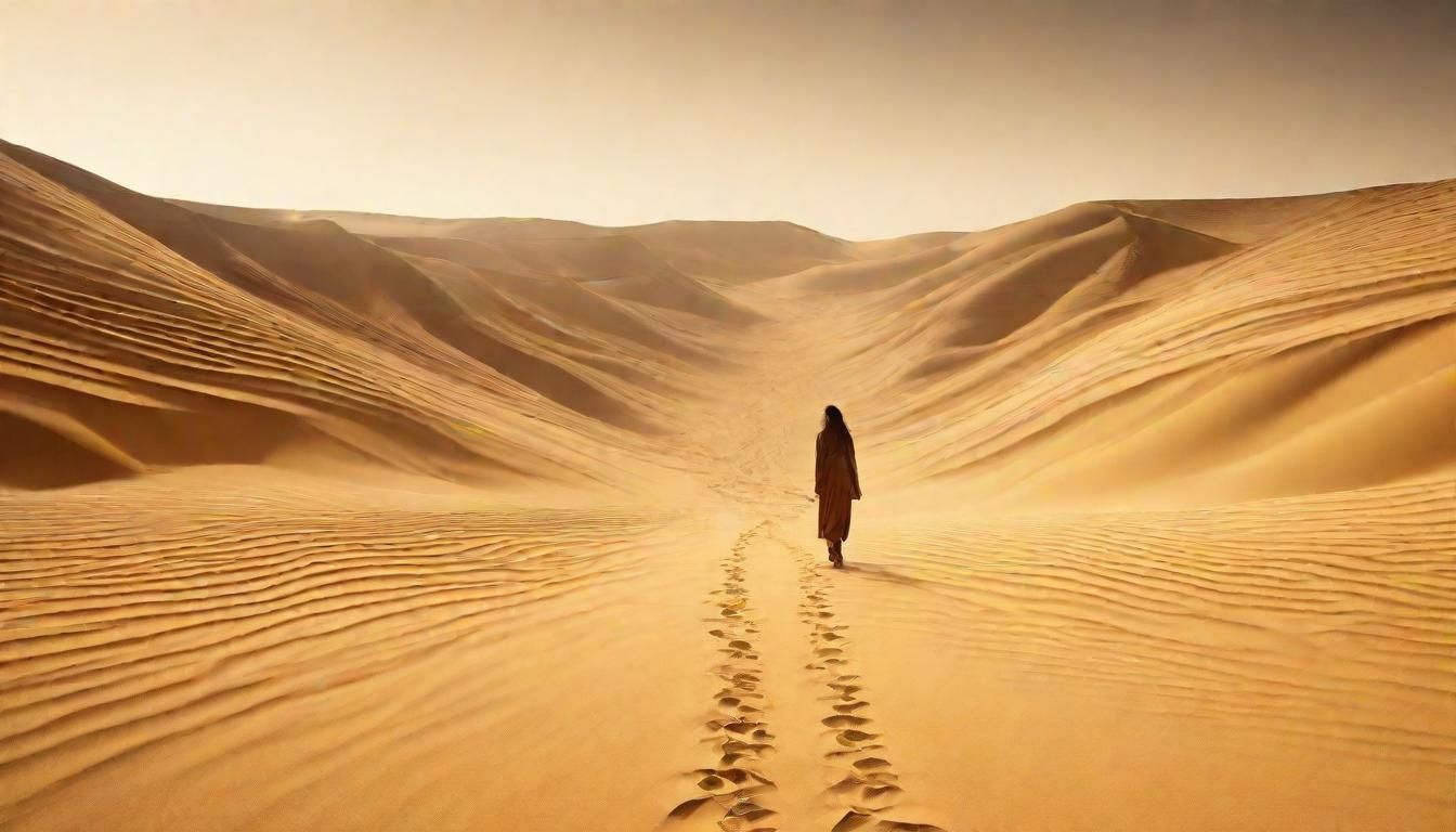 Desert Canyon Sandstorm Reveals Woman's Face