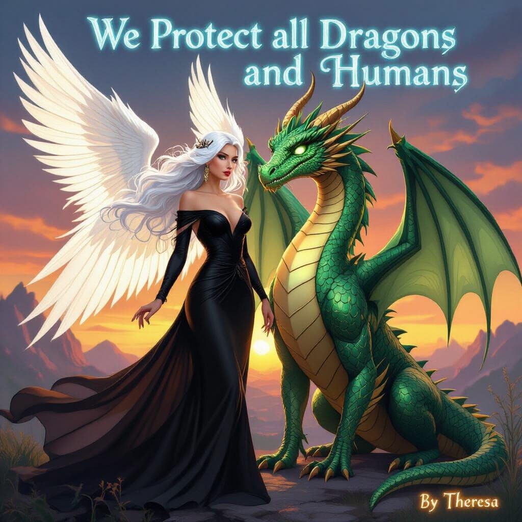 Dragon Protector in Art Nouveau Style