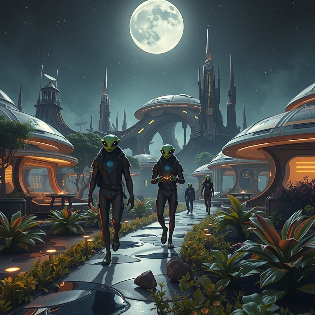 Solarpunk Utopia on Mars: Futuristic Cityscape