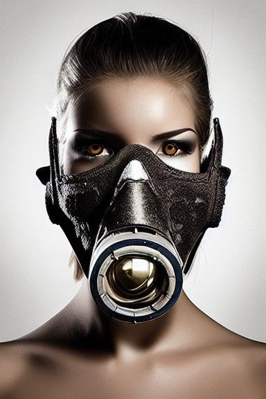 Surreal Gasmask Creature in Hyper-Realistic Digital Art