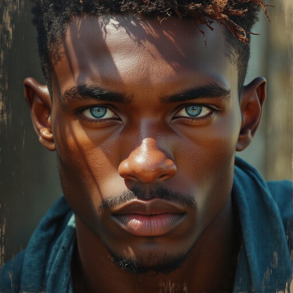 African God Portrait in Oil Painting Style