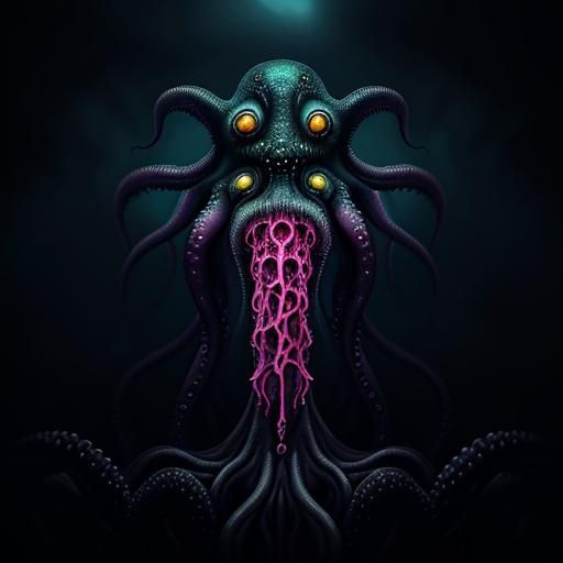 Colossal Tentacled Horror Transformation in Macro Photograph...