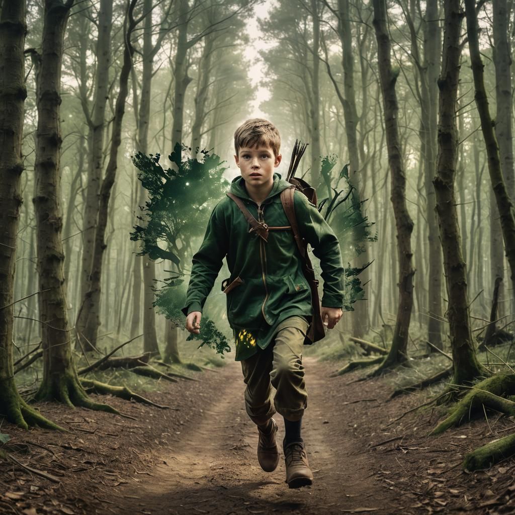 Robin Hood Double Exposure in Sherwood Forest