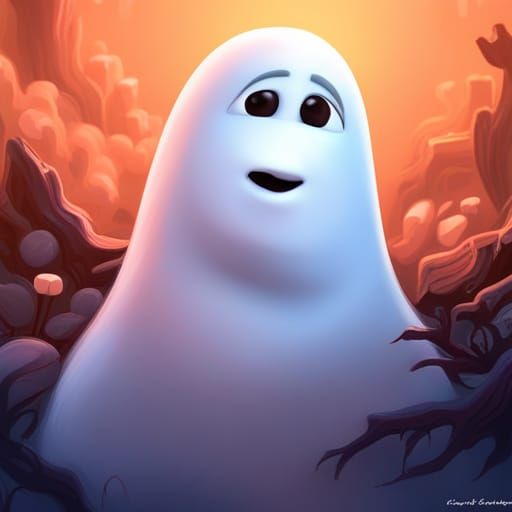 Casper the Friendly Ghost: Digital Art Portrait