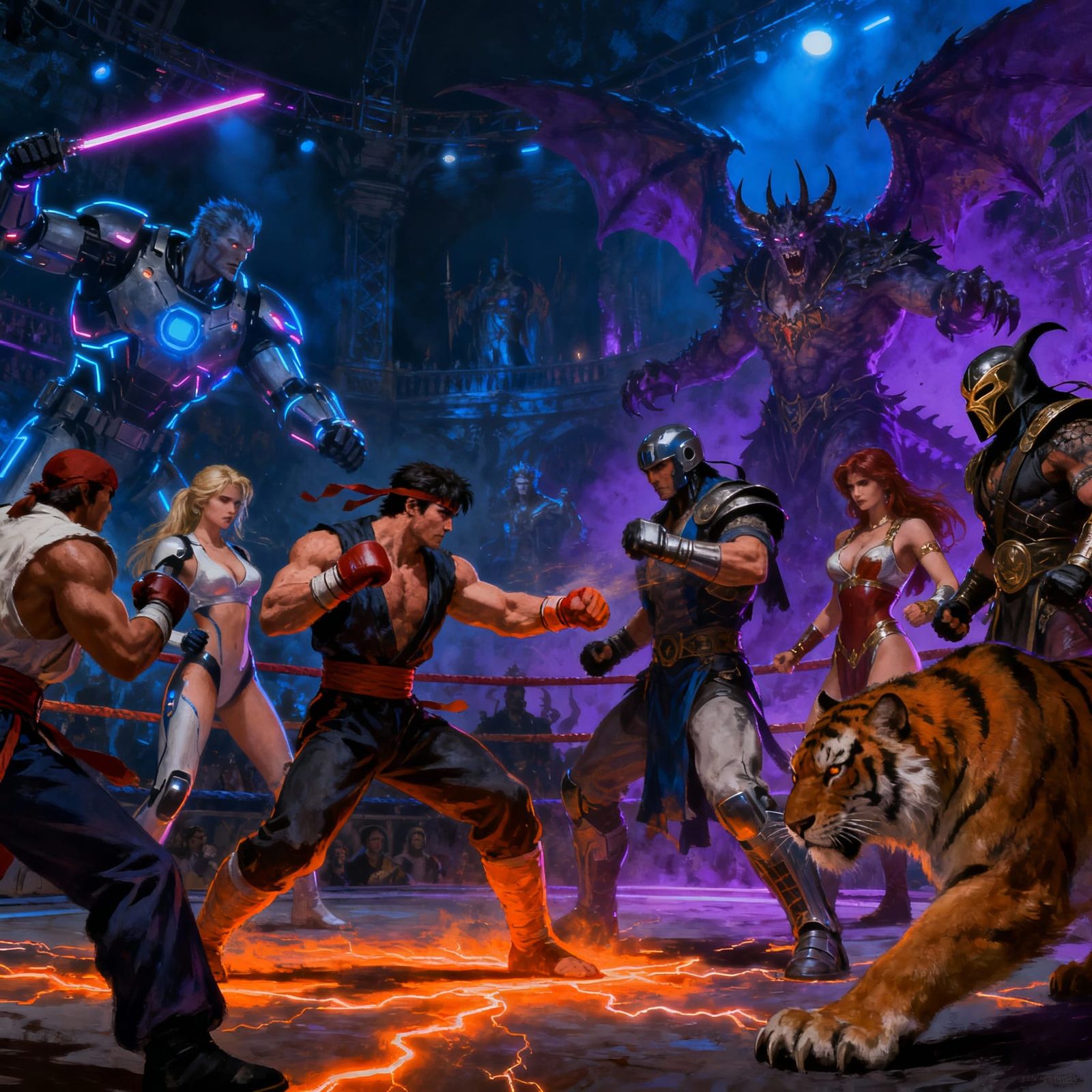 Epic Fighting Game Character Fusion: Tekken, SF, MK, Castlev...