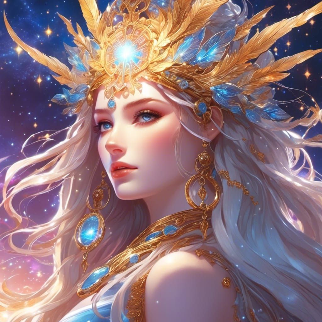 Athena: Goddess of Wisdom with Flowing Hair