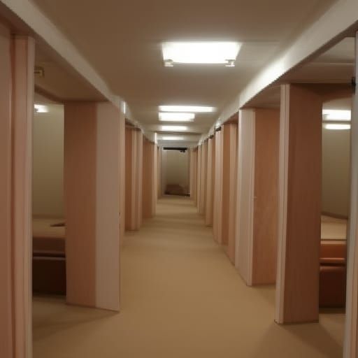 Eerie Backrooms: Liminal Space Exploration