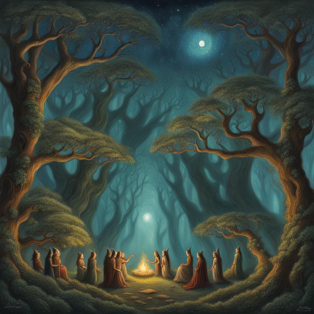 Enchanting Elves and Fae Meeting in Dreamtime