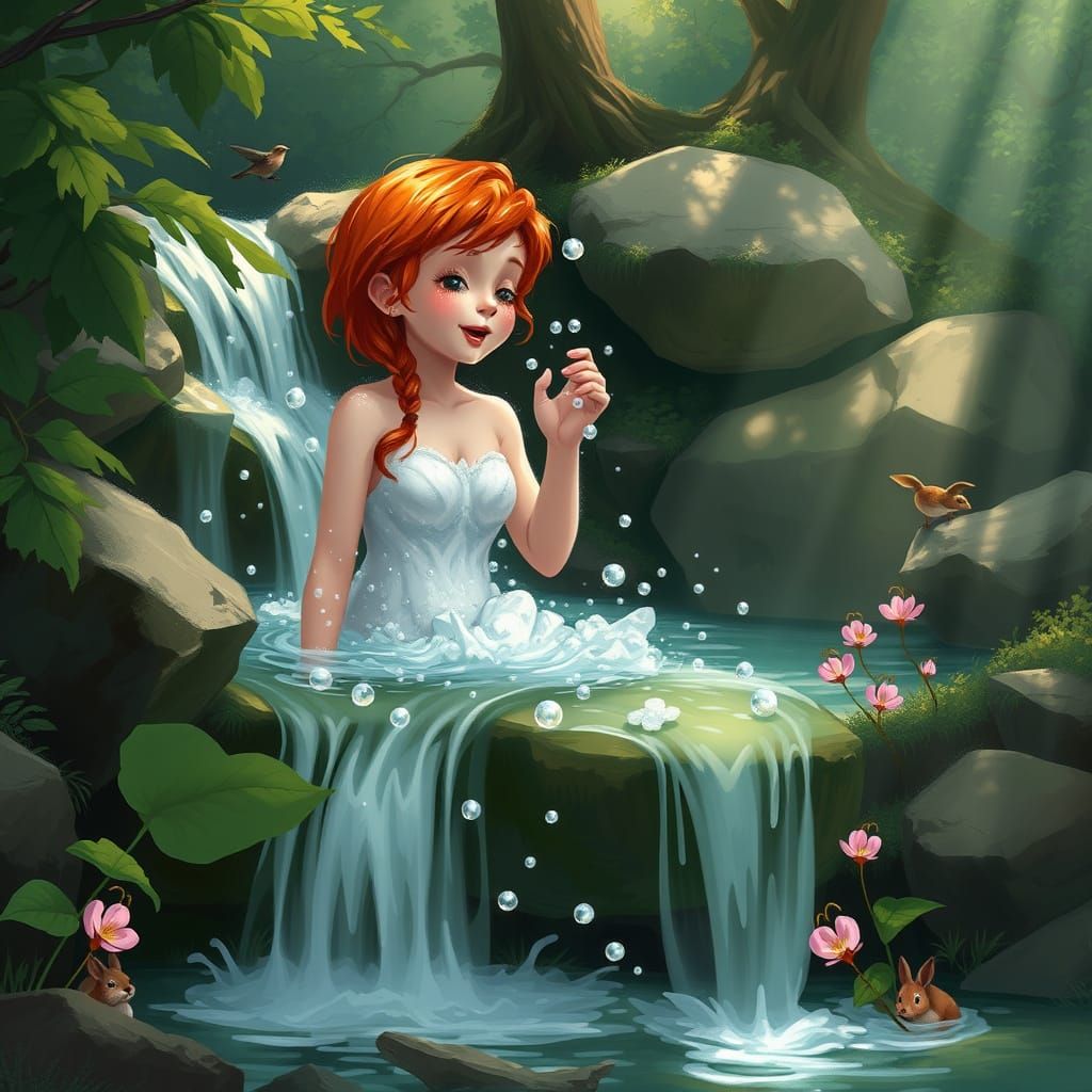 Woodland Goddess in Nature's Oasis