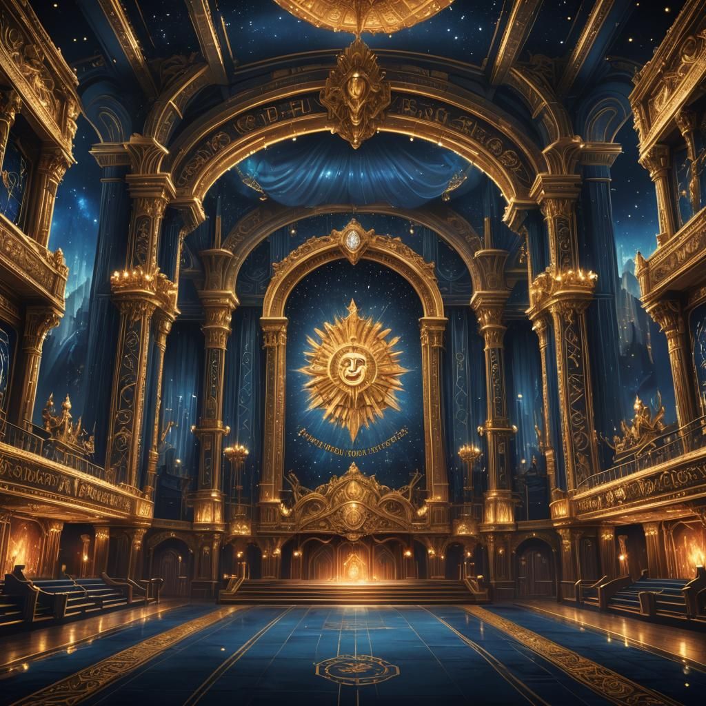 Fantasy Theater Stage with Video Wall in Assassin's Creed St...