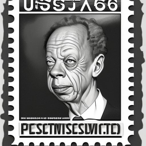 Don Knotts Postage Stamp: Hyperdetailed Art Portrait