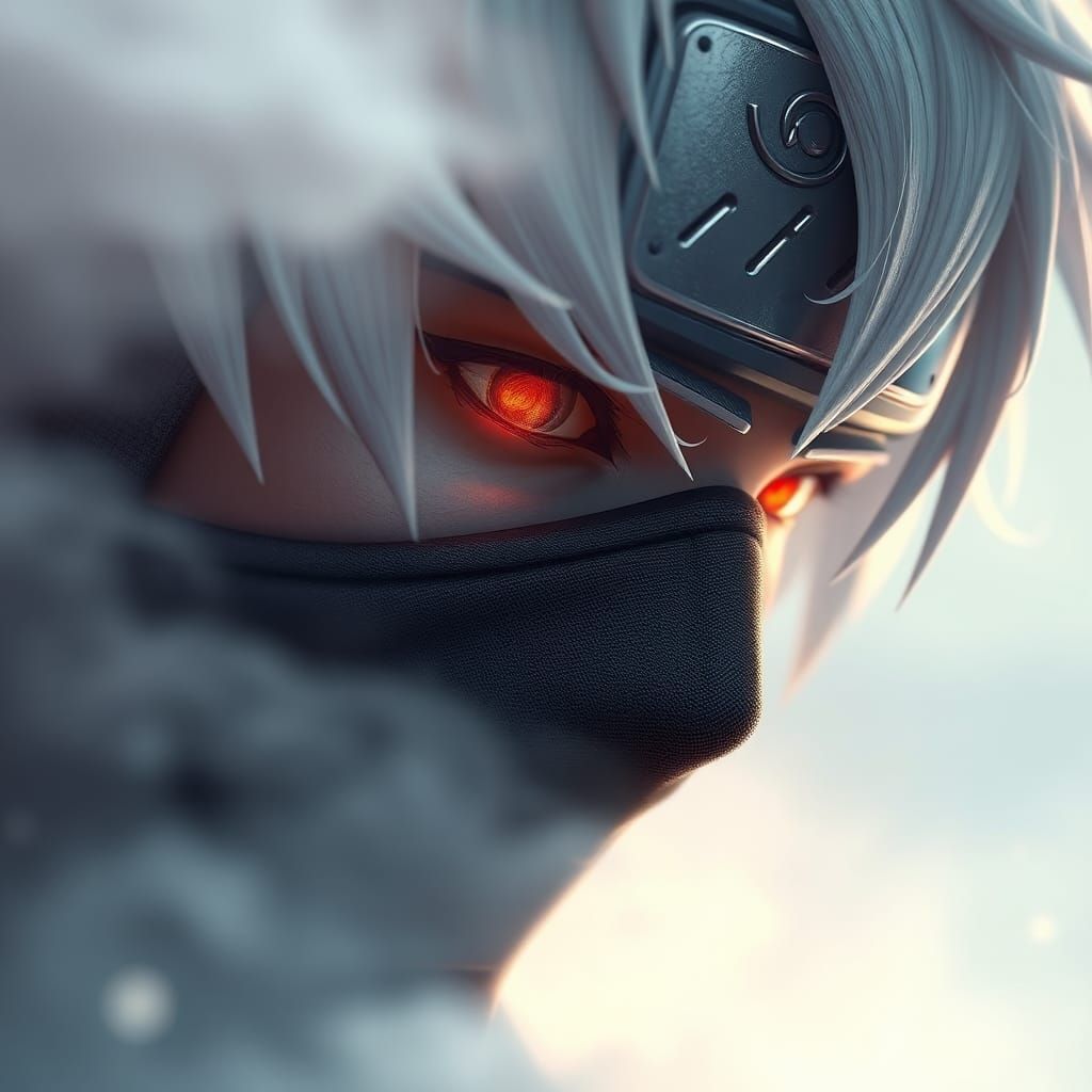 Mystical Face in Ethereal Mist: 3D Rendered Art