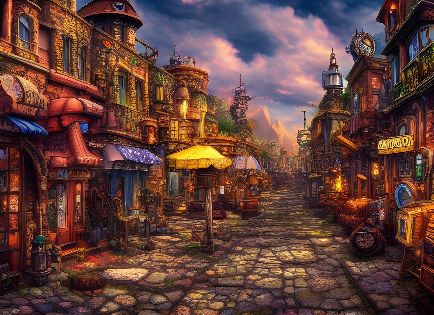 Steampunk village