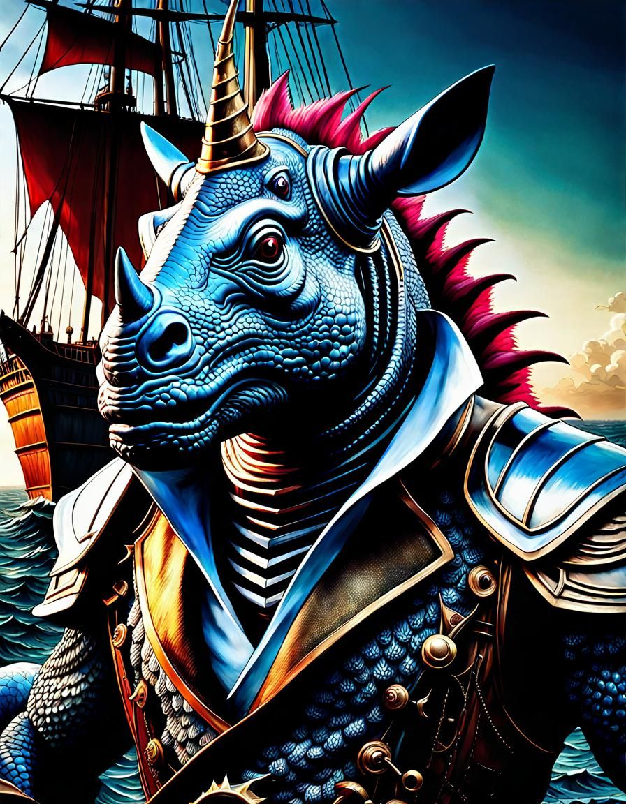Aquatic Rhinocorn Pirate