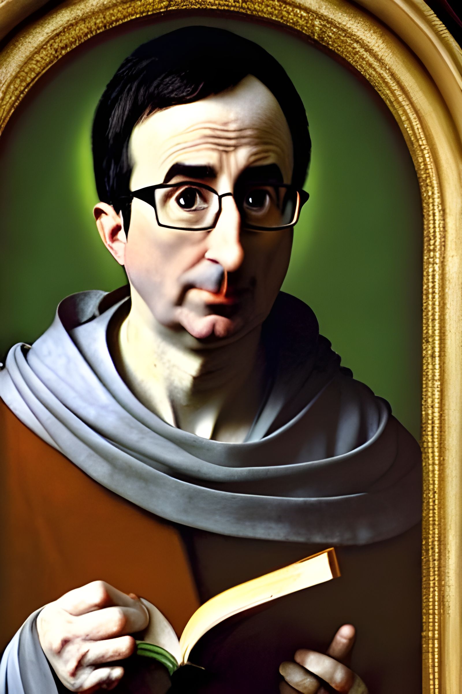 John Oliver as Saint in Baroque Style