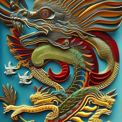 Afrofuturist Quetzalcoatl Dragon God of Amaruca