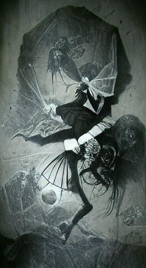 Magical Girl Transformation Comic Cover in Victorian Goth St...