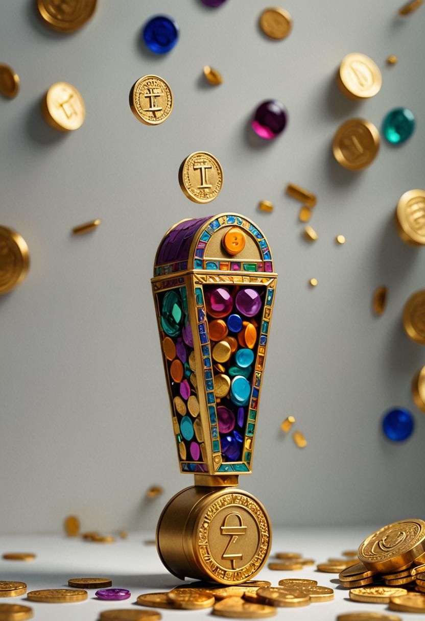 Exclamation Mark Tzedakah Box in Whimsical Fantasy Art