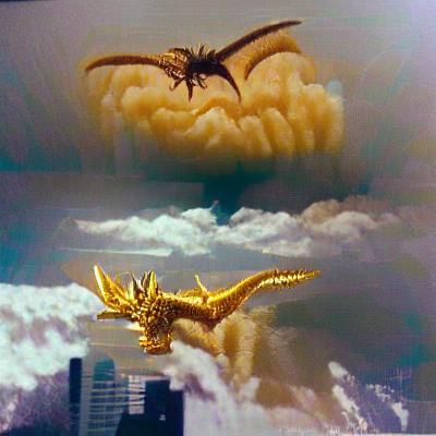 King Ghidorah: A Fearsome AI-Generated Monster