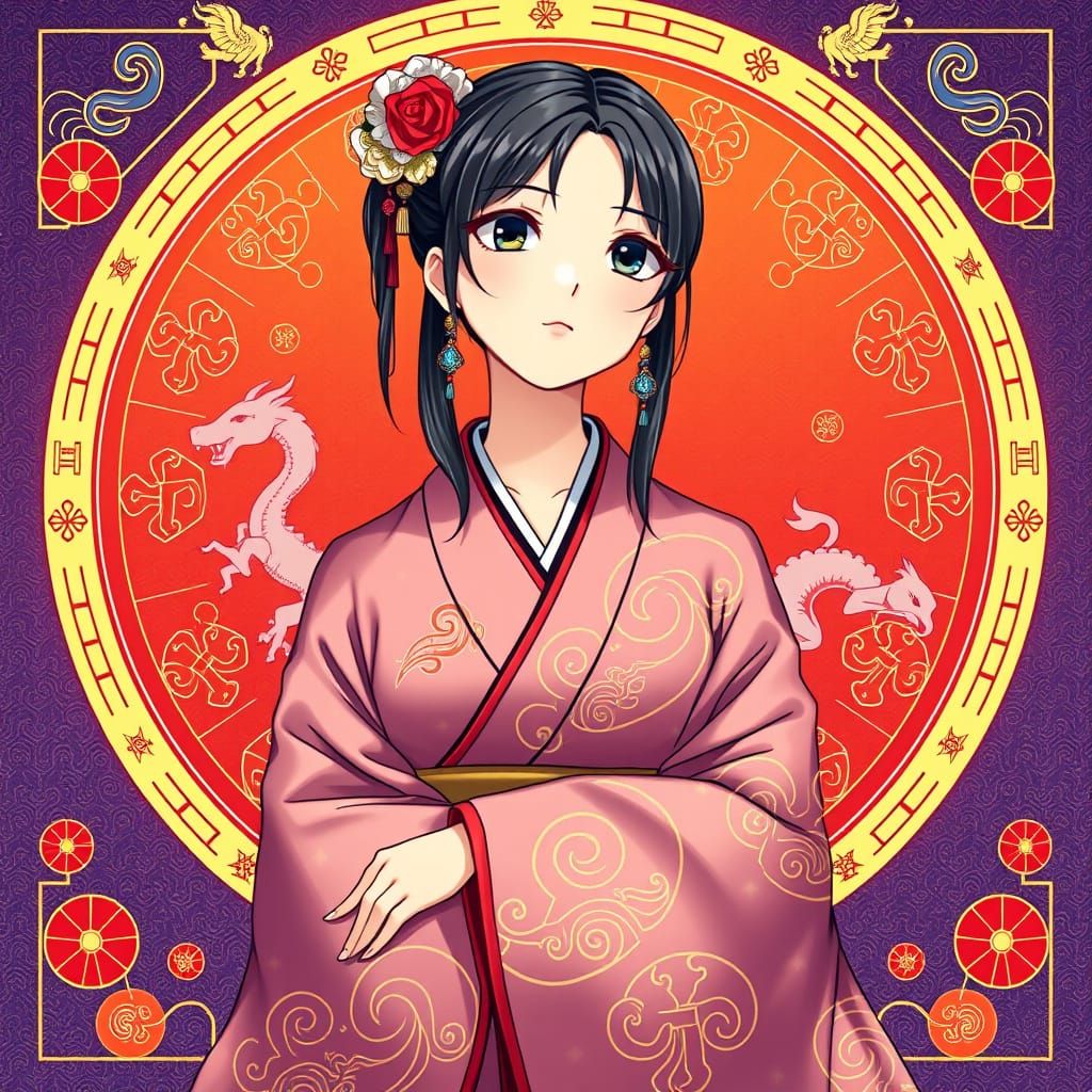 A Chinese Astrology Anime in Vibrant Colors