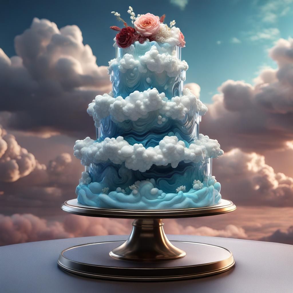 The Fluffiest Wedding Cake