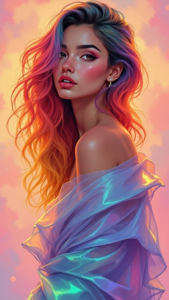 <lora:Pin-Up:1.0> <lora:Adsumus:1.0>modern, digital techniqu...