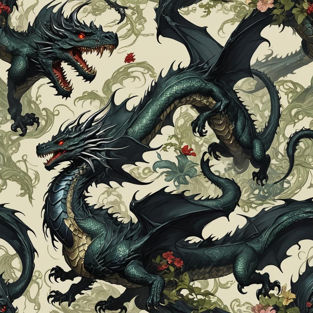 Death Song Dragon in Detailed Matte Painting