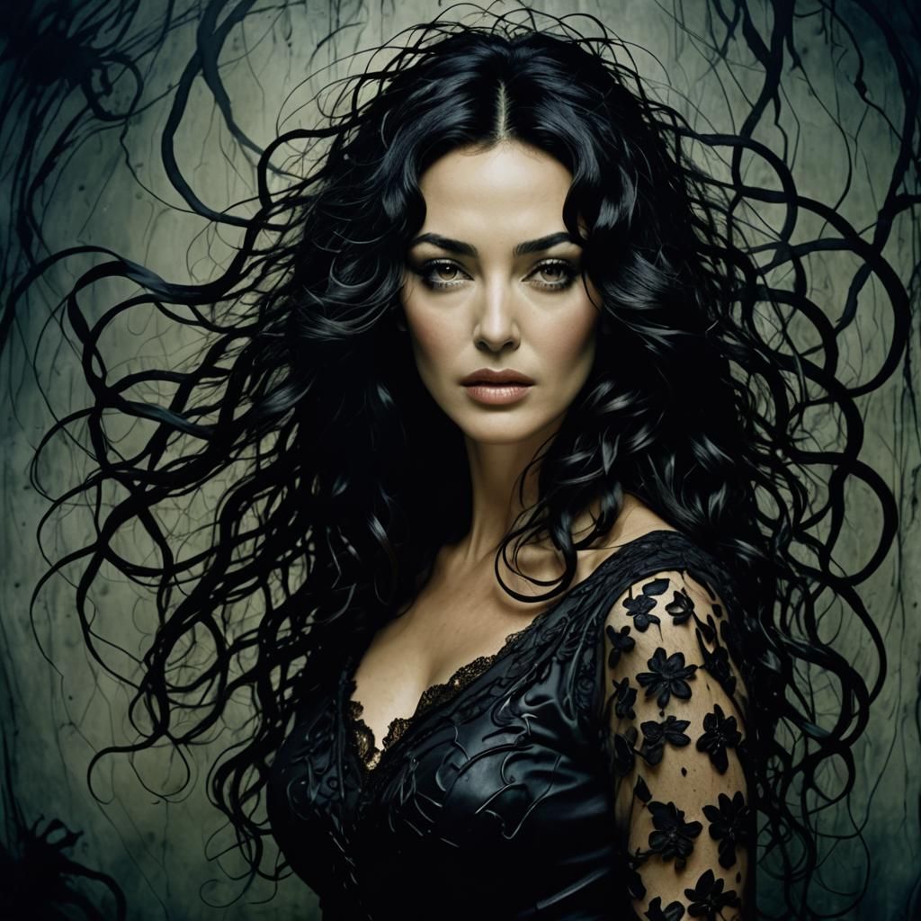Monica Bellucci in Tim Burton Style for Vogue