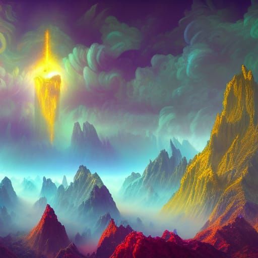 Fantastical Lucy in the Sky Matte Painting