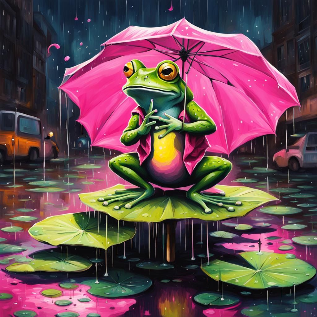 Frog in Tutu Dancing: Graffiti Art