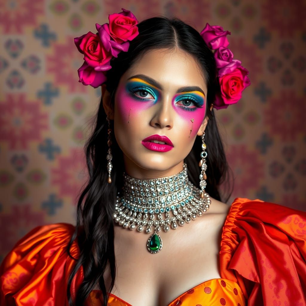 Sari Model with Bold Fashion Photography Style