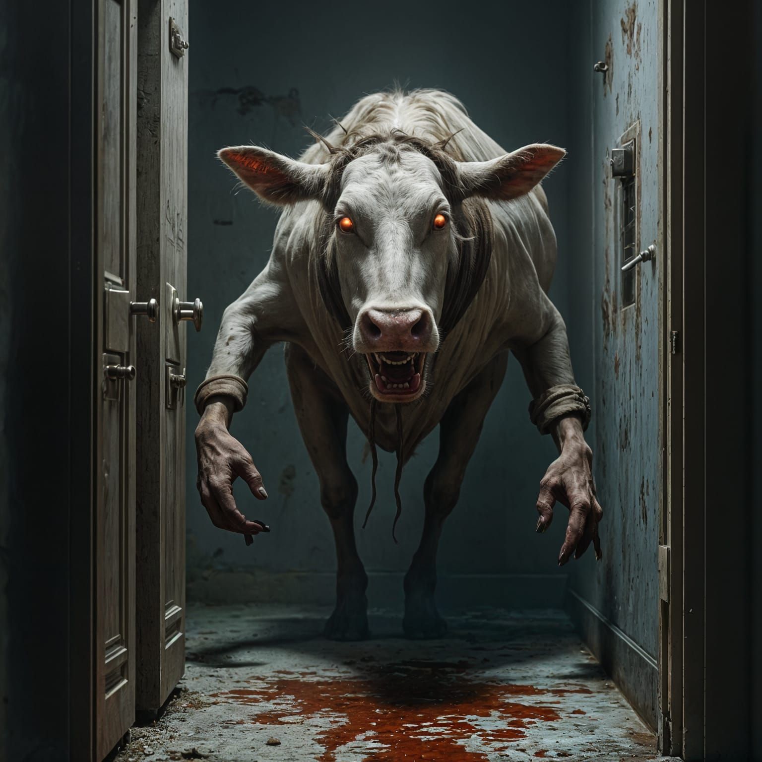 Grotesque Asylum Rampager in Macabre Style