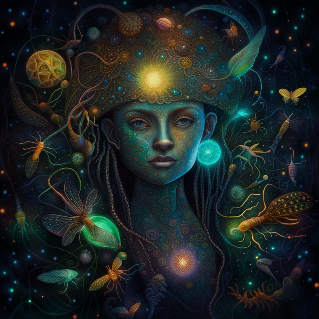 Bioluminescent Silk and Mystical Creatures: Astral Illustrat...