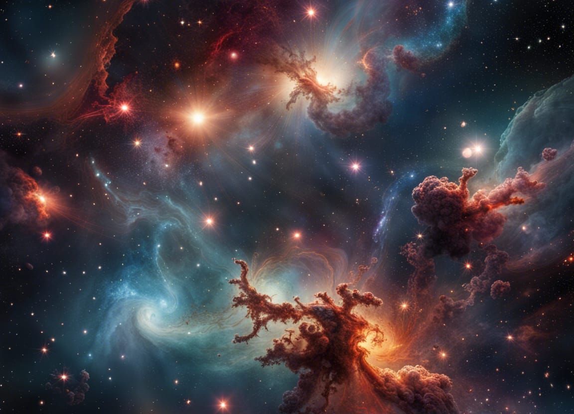 Explosive Galaxies and Nebulae in Hyperrealistic Detail