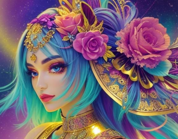 Vivid Decorative Girly Elements in Bright Colors
