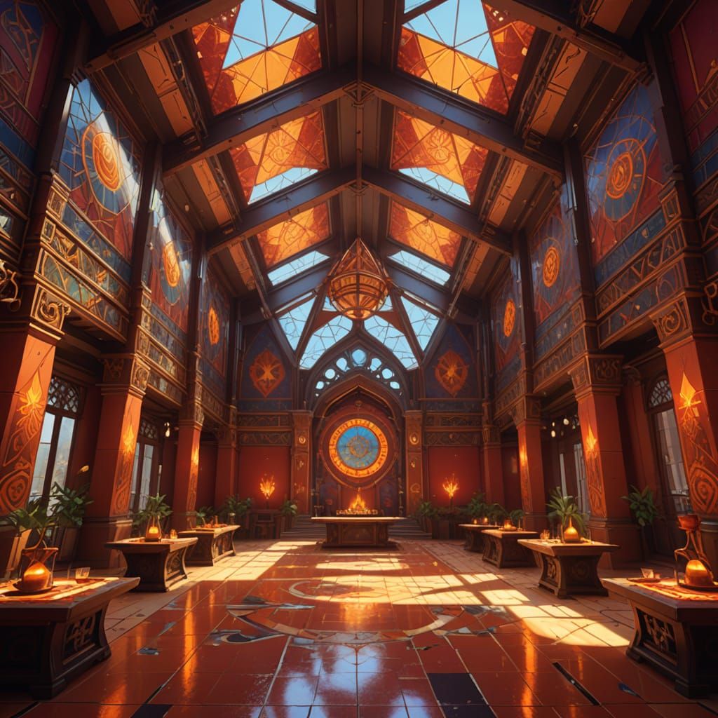 Ruby Flame Feast Hall Interior in Unreal Engine 5