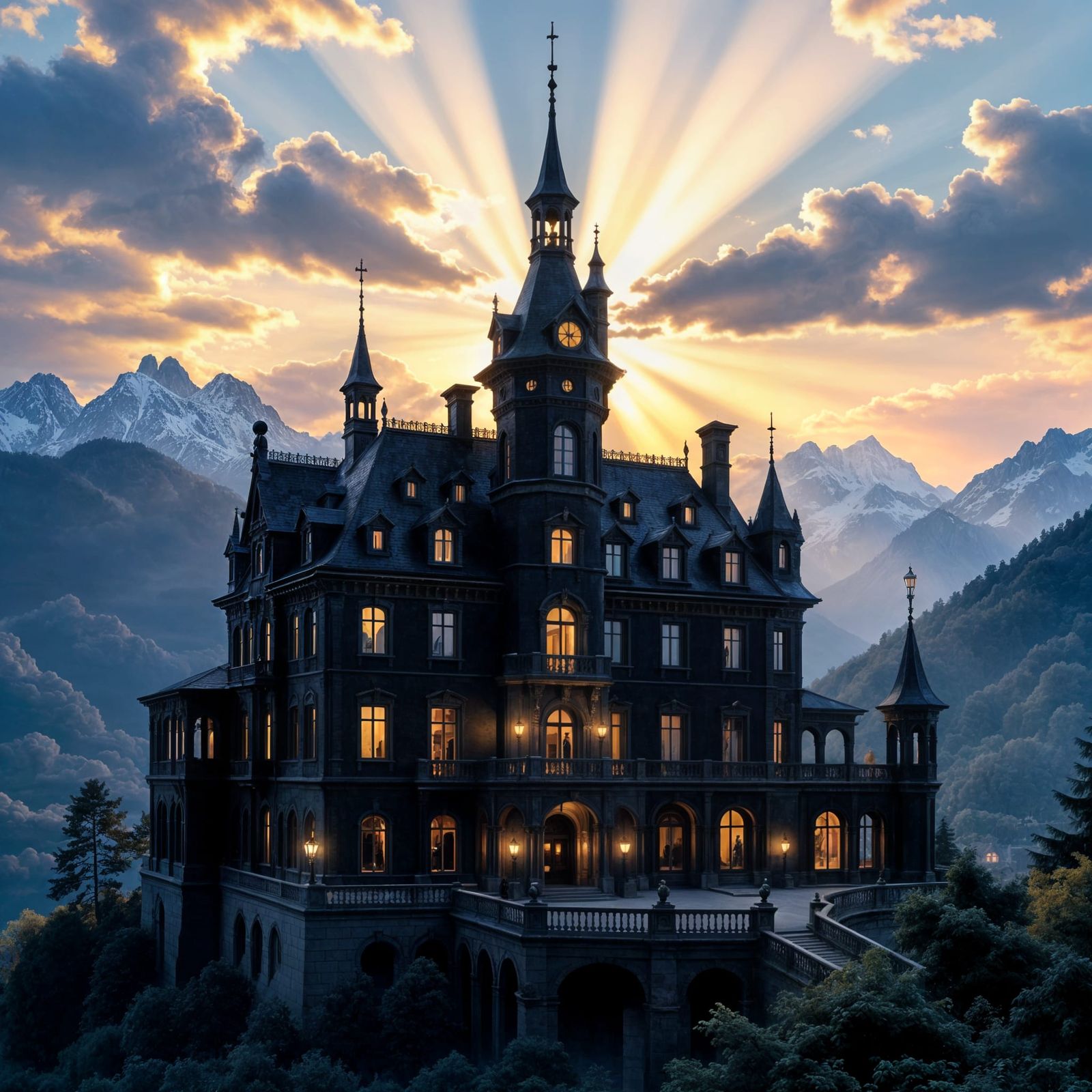 Art Nouveau Rococo Palace in Baroque Style